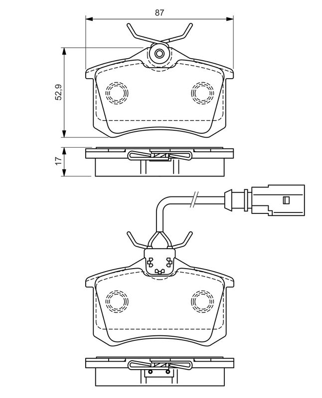 BOSCH 0986494025 Brake Pad Set, disc brake