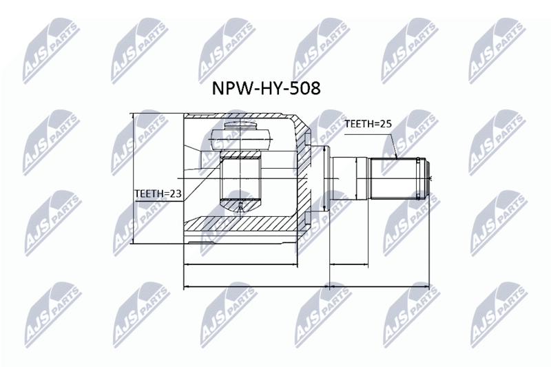 NTY csuklókészlet, hajtótengely NPW-HY-508