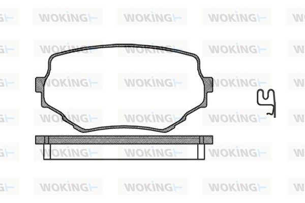 Комплект гальмівних накладок, дискове гальмо, Woking P4943.02