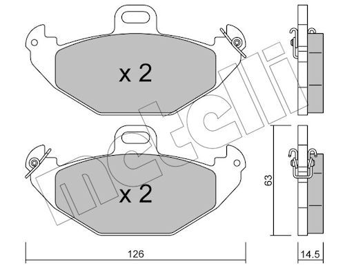 Plaquettes+de+frein+à+disque METELLI 22-0634-0