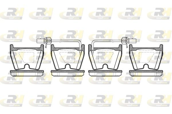 Комплект гальмівних накладок, дискове гальмо, Roadhouse 2896.02