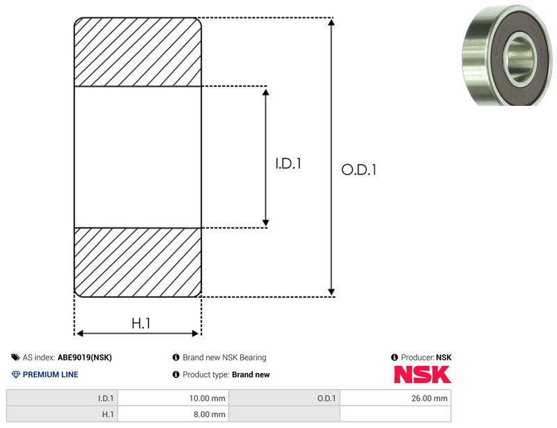 AS-PL ABE9019(NSK) Bearing