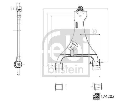 FEBI BILSTEIN 174202 Control/Trailing Arm, wheel suspension