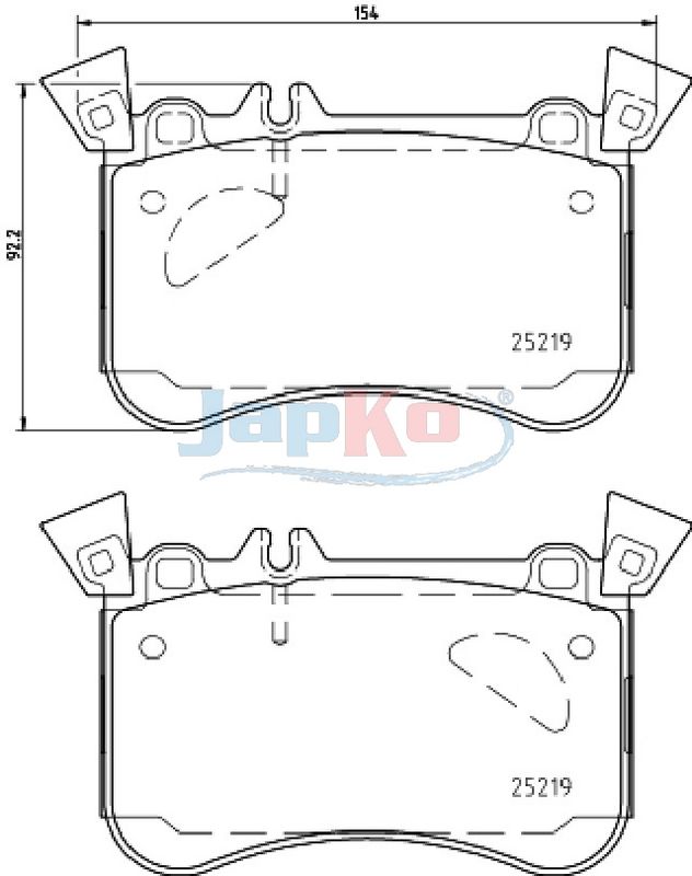 JAPKO 500504 Brake Pad Set, disc brake