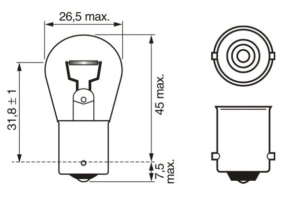 BOSCH 1 987 301 050 Bulb, direction indicator