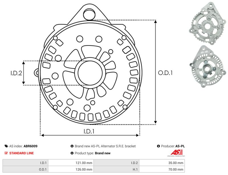 AS-PL ABR6009 Protective Cap, alternator