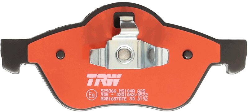 Piduriklotsi komplekt, ketaspidur, TRW GDB1687DTE