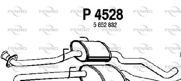 FENNO középső hangtompító P4528