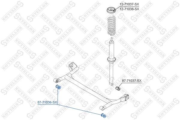 STELLOX 87-71036-SX Mounting, control/trailing arm