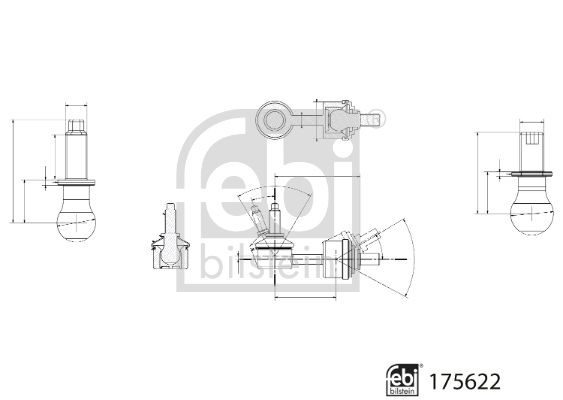 Тяга/стійка, стабілізатор, Febi Bilstein 175622