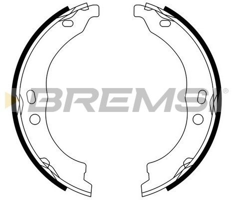 Комплект гальмівних колодок, стоянкове гальмо, Bremsi GF0188