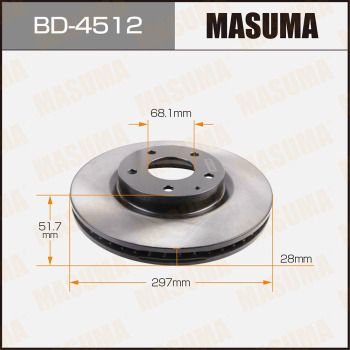 Гальмівний диск, Masuma BD4512