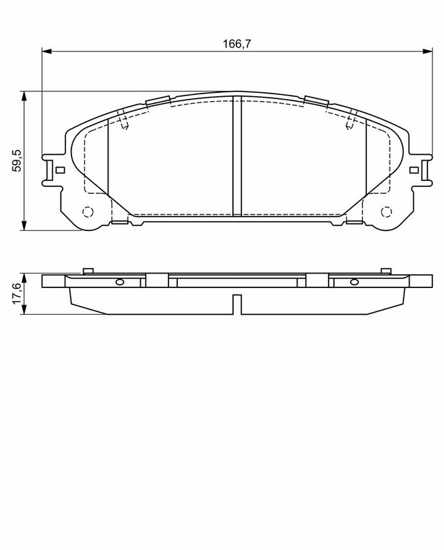 Piduriklotsi komplekt, ketaspidur, BOSCH 0 986 494 686