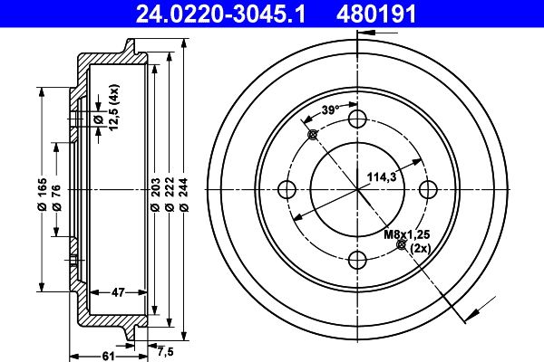 ATE Remtrommel 24.0220-3045.1