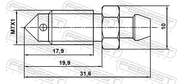 FEBEST 8870-002 Bleeder Screw/Valve, brake caliper