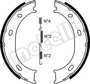 METELLI fékpofakészlet, rögzítőfék 53-0239K