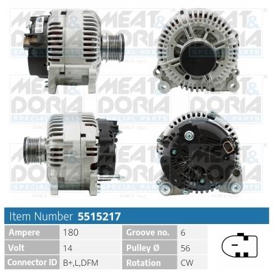 MEAT & DORIA Dynamo / Alternator 5515217