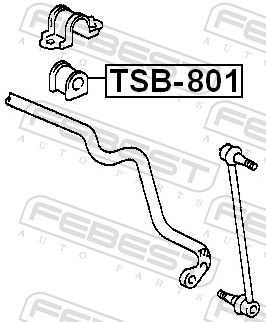 FEBEST TSB-801 Mounting, stabiliser bar