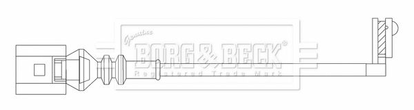 Конт. попер. сигналу, знос гальм. накл., Borg & Beck BWL3218