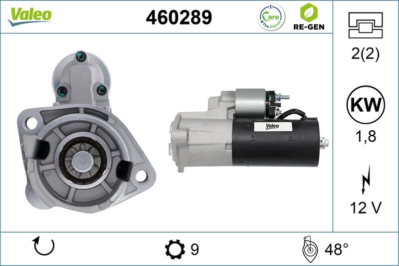 VALEO Startmotor / Starter 460289