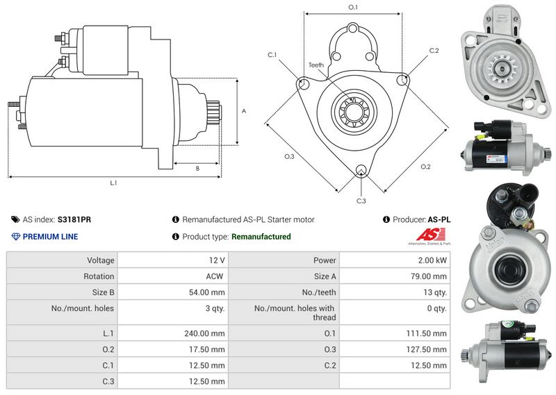 AS-PL S3181PR Starter
