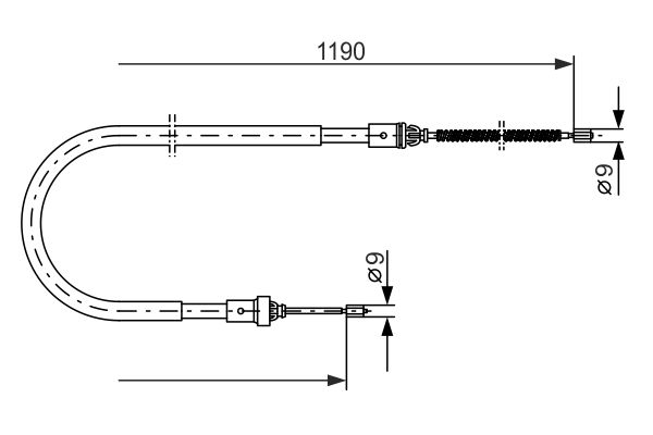 BOSCH Trekkabel, parkeerrem 1 987 477 650