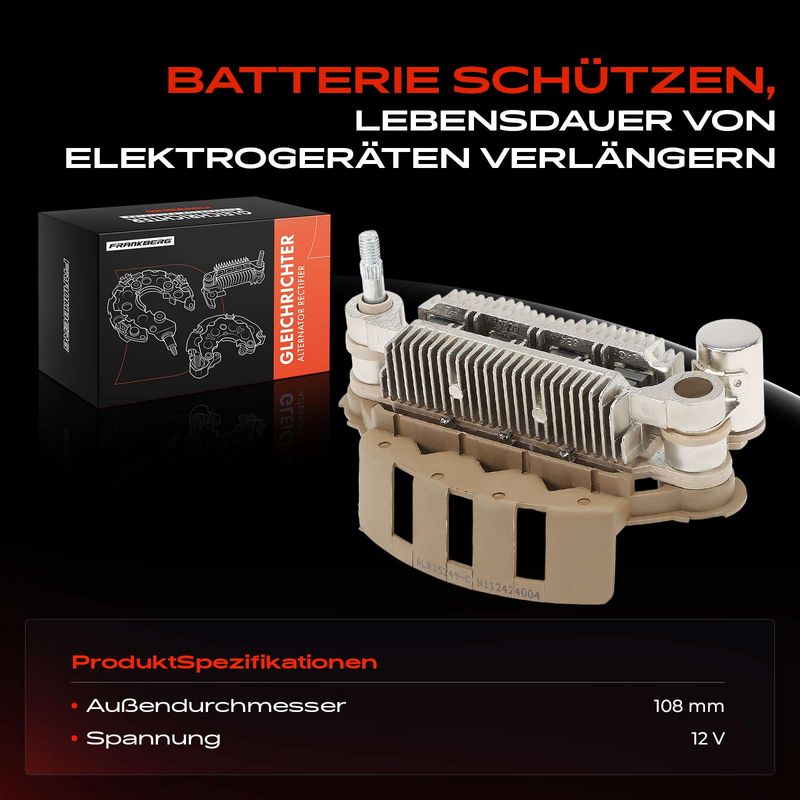Frankberg 5481FB0061664 Rectifier, alternator