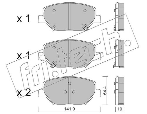 fri.tech. fékbetétkészlet, tárcsafék 1178.0