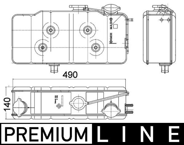 Розширювальний бачок, охолоджувальна рідина, Mahle CRT36000P