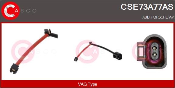 Výstražný kontakt, opotřebení obložení CSE73A77AS