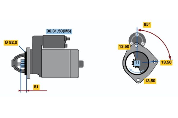 BOSCH 0001372001 Starteris
