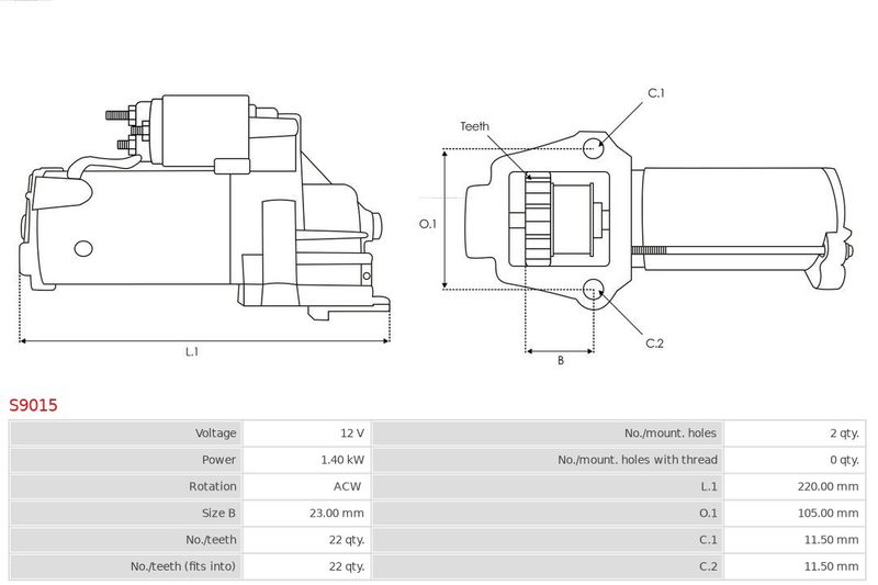 AS-PL S9015 Starter