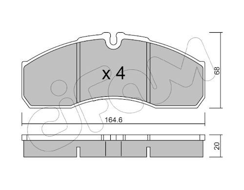 Set placute frana,frana disc 822-578-3 CIFAM