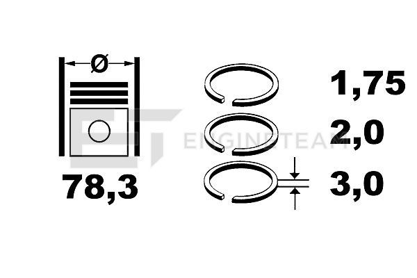 Product Image - Zuigerveerset - R1007700 - ET ENGINETEAM