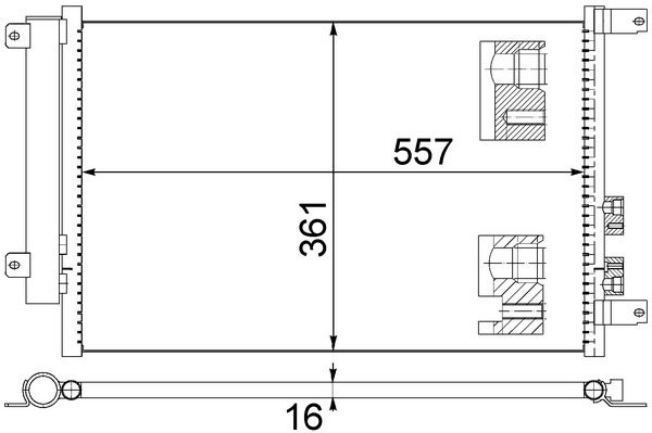 MAHLE kondenzátor, klíma AC 809 000S