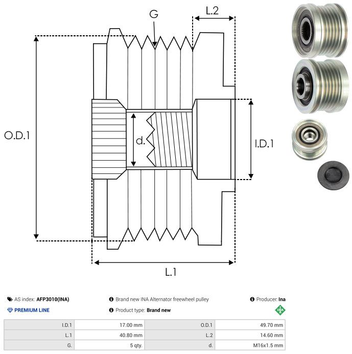 Generaatori vabakäik, AS-PL AFP3010(INA)