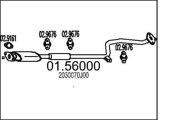 MTS középső hangtompító 01.56000