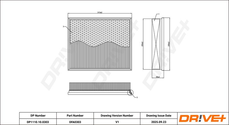 Filtru aer DP1110.10.0303 Dr!ve+