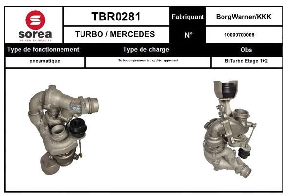 Compresor,sistem de supraalimentare TBR0280 EAI