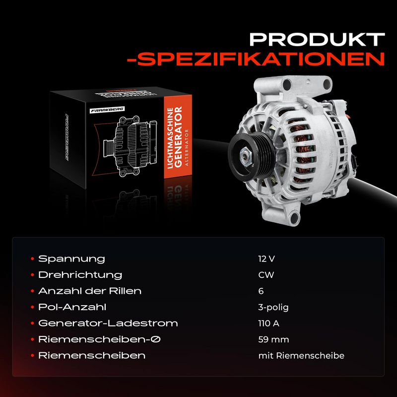 Frankberg 5481FB0001840 Alternator