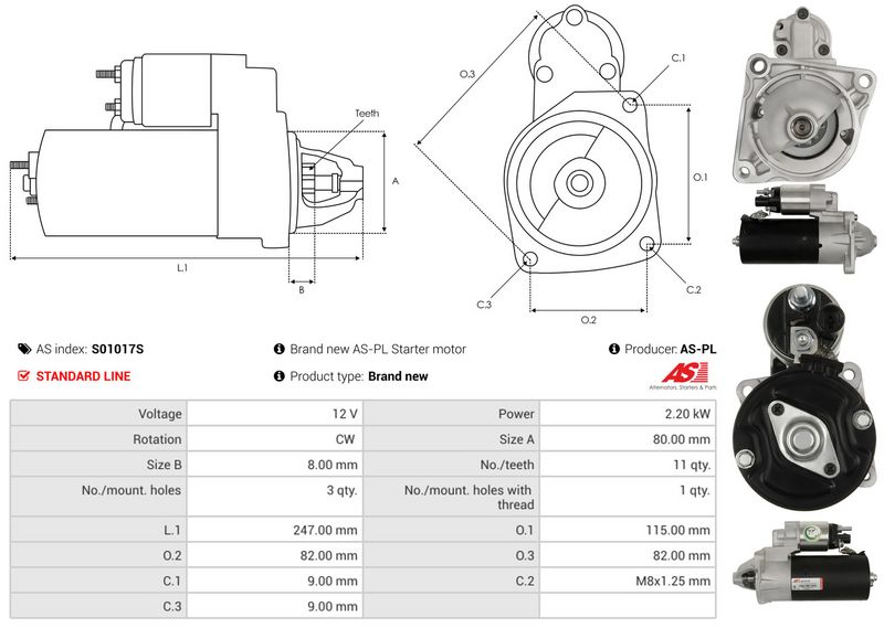 AS-PL S01017S Starter