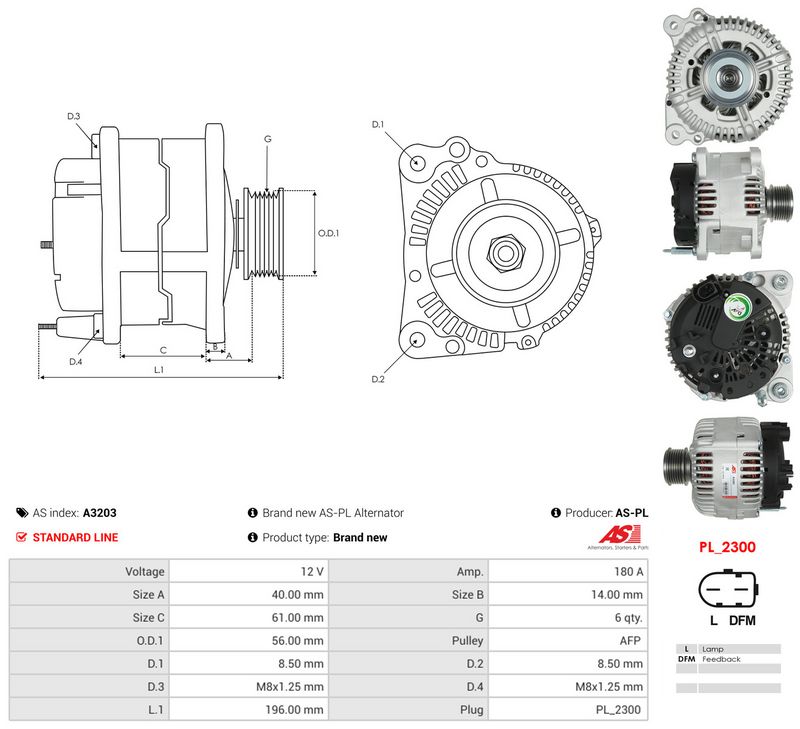 Generaator, AS-PL A3203