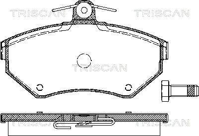 TRISCAN fékbetétkészlet, tárcsafék 8110 29012