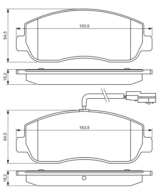 BOSCH Plaquettes de frein à disque 0 986 494 498
