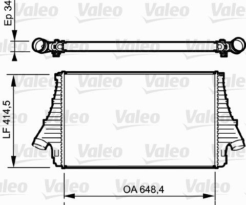 VALEO Intercooler, inlaatluchtkoeler 818818