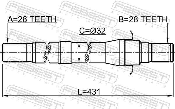 FEBEST 1212-IX55 Drive Shaft