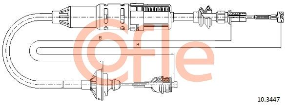 Тросовий привод, привод зчеплення, Cofle 10.3447