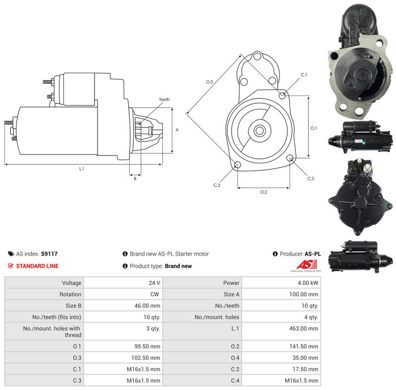 AS-PL S9117 Starter