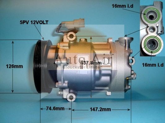 Auto Air Gloucester 14-1213R Compressor, air conditioning