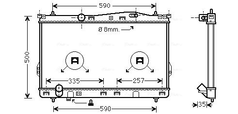 Радіатор охолодження HYUNDAI TRAJET (FO) (99-) 2.0-2.7 (Ava)